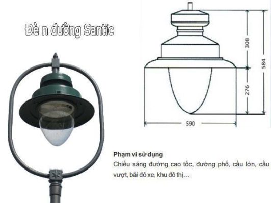 đèn đường santic