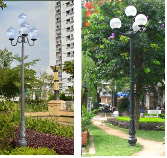 đèn sân vườn 4 bóng banian