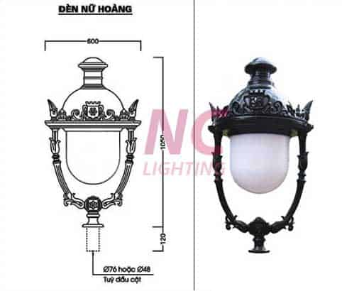 Đèn sân vườn nữ hoàng