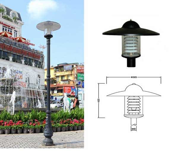 Đèn JUPITER lắp đặt đèn sân vườn jupiter