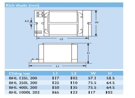 Bản vẽ chấn lưu đèn cao áp
