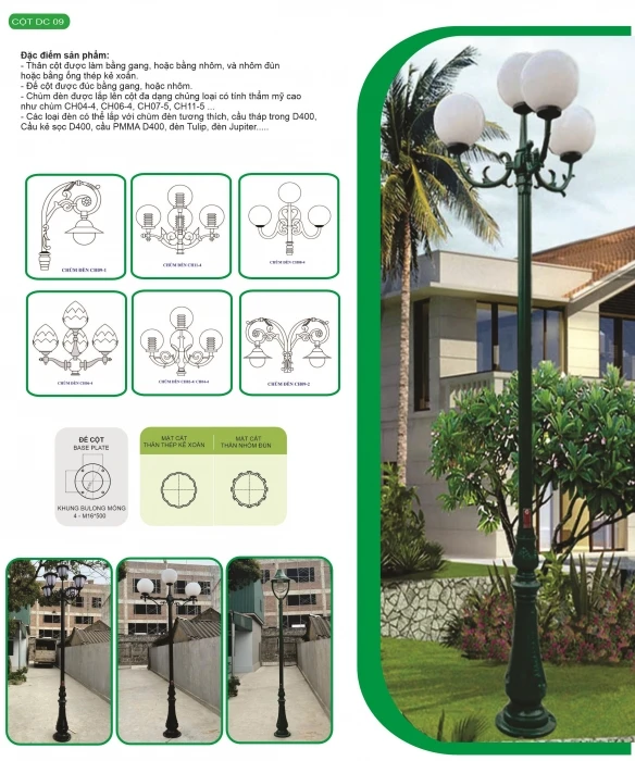 Cột Đèn Sân Vườn DC09