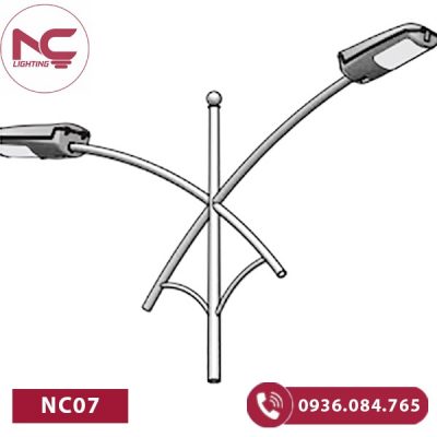 Các loại cần đèn chiếu sáng thông dụng Cần đèn đôi NC Lighting