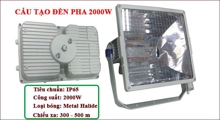 Cấu tạo của đèn pha 2000W