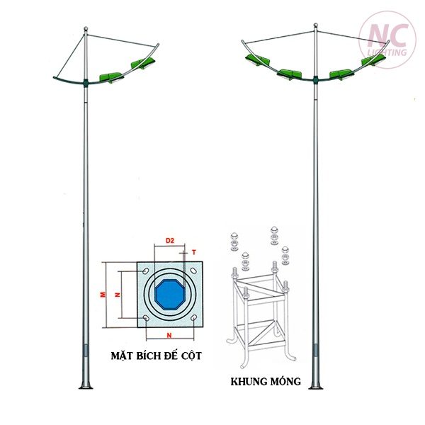 Cột đèn cánh buồm NC Lighting