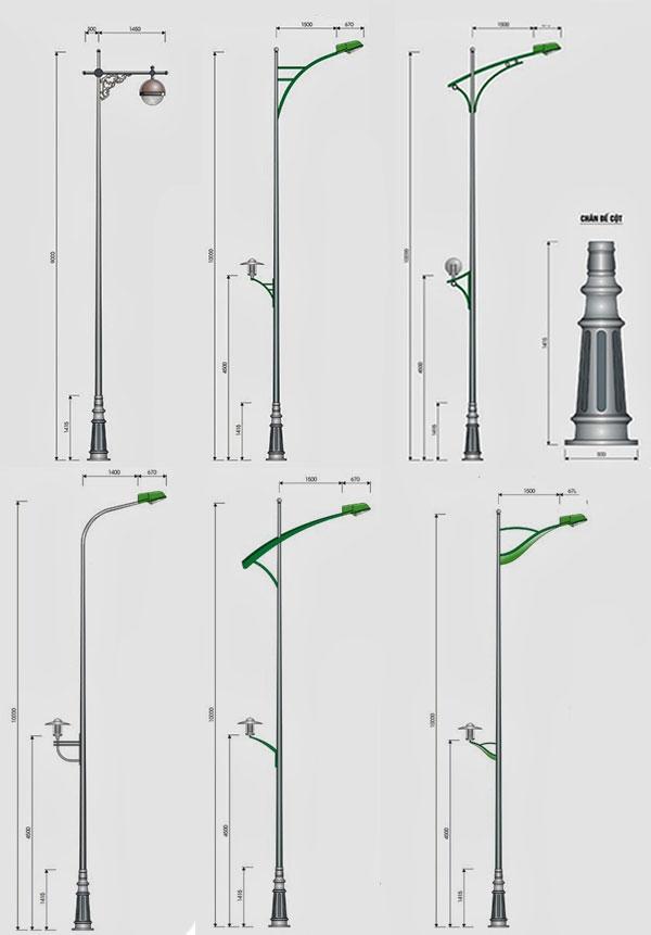 Cột đèn cao áp đế gang NC- 01
