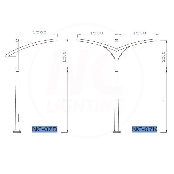 Cột đèn cao áp NC07 NC Lighting