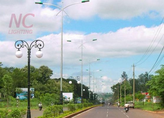 Cột Đèn Tròn Côn Rời Cần Kép Cột Đèn Tròn Côn Rời Cần Kép