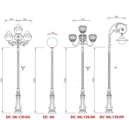 cột đèn sân vườn DC-06