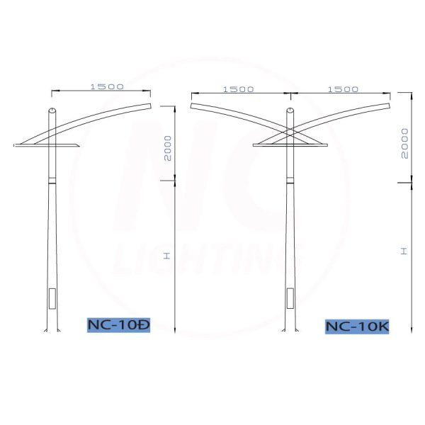 Cột đèn sân vườn Nc 11