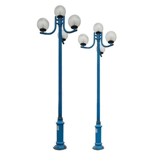 Cột đèn sân vườn Nouvo phủ sơn tĩnh điện xanh