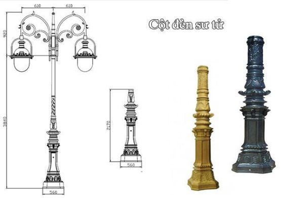 Cột Đèn sân vườn Sư Tử