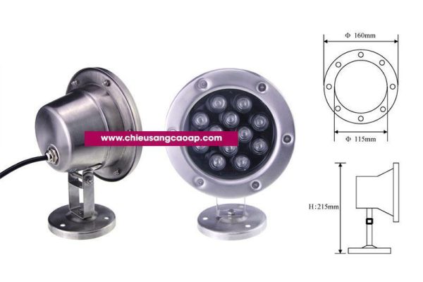 Đèn Led Âm Nước NCA-04, P=12W RGB Đèn Led Âm Nước NCA-04