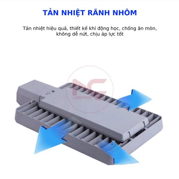 đèn đường led LNC-12 thiết kế tản nhiệt tối ưu