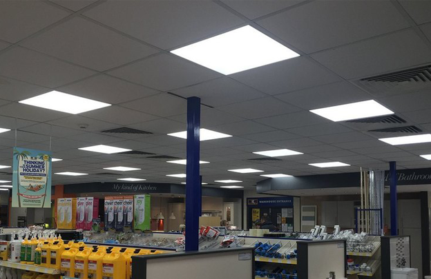 Đèn led panel chiếu sáng trung tâm thương mại