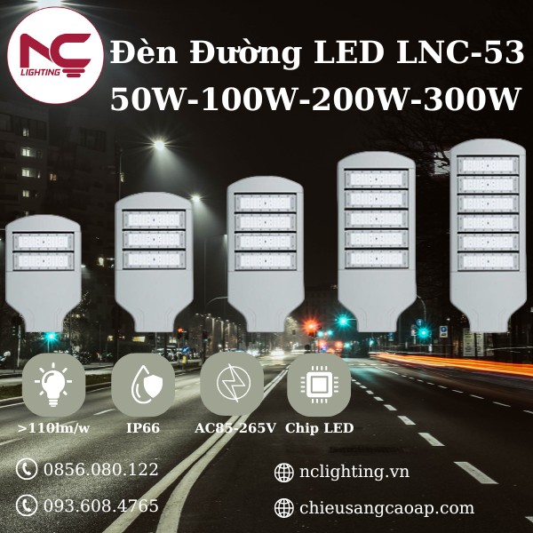 mô tả đèn đường led lnc53