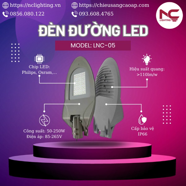 mô tả đèn đường LED LNC05