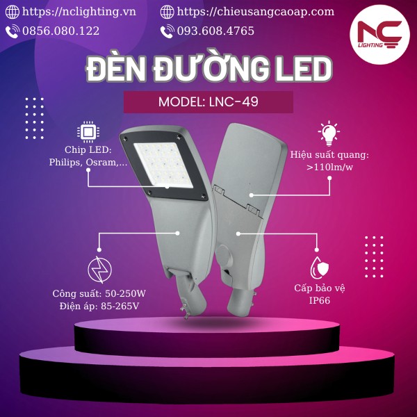 mô tả đèn đường LED LNC49