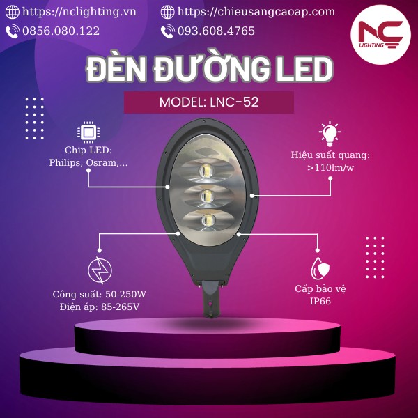 đèn đường LED LNC52