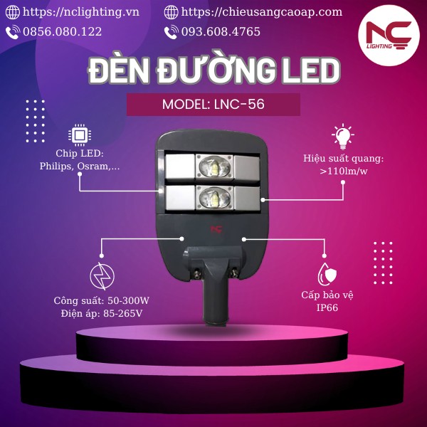 mô tả đèn đường led lnc56