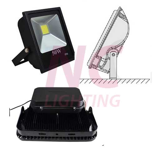 Hình ảnh đèn pha led 50w theo các góc độ khác nhau