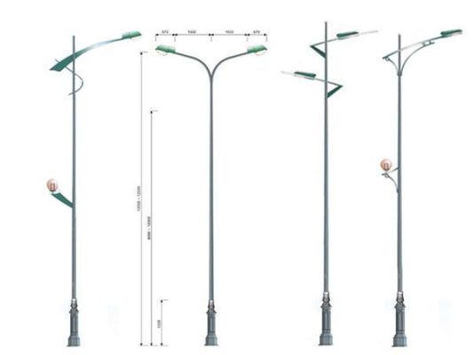 Hình ảnh mô phỏng trụ đèn cao áp đế gang NC -02
