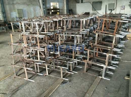Hình ảnh thực tế khung móng cột đèn chiếu sáng