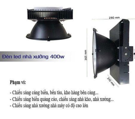 Kích thước và ứng dụng của Đèn pha led nhà xưởng XNC-14
