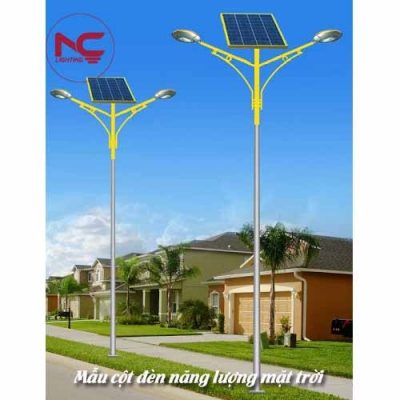 Mẫu cột đèn năng lượng mặt trời cần đôi