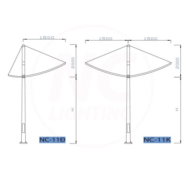 Trụ Đèn Đường Cao Áp NC-11
