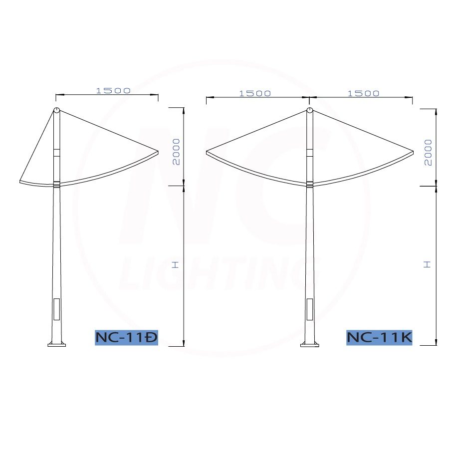 Trụ Đèn Đường Cao Áp NC-11 Trụ Đèn Đường Cao Áp NC-11