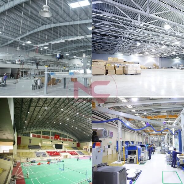 ứng dụng đèn led nhà xưởng