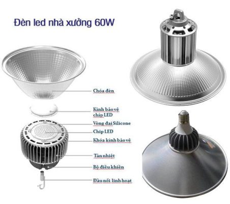 Đèn Led Nhà Xưởng XNC-05, P=60W Ưu điểm của đèn Led Nhà Xưởng XNC-05