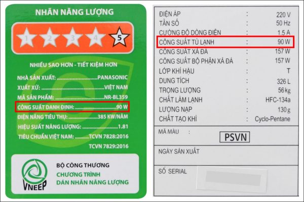 Cách tính điện năng tiêu thụ của tủ lạnh