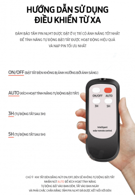 Cách sử dụng remote đèn năng lượng mặt trời Jindian