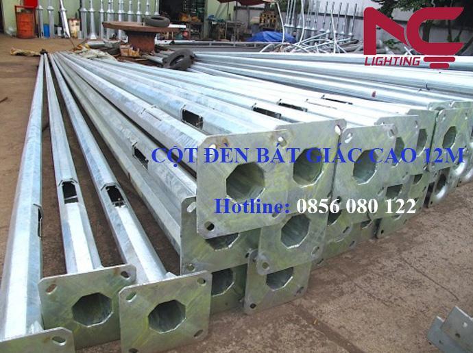 Cột đèn cao áp bát giác 12m