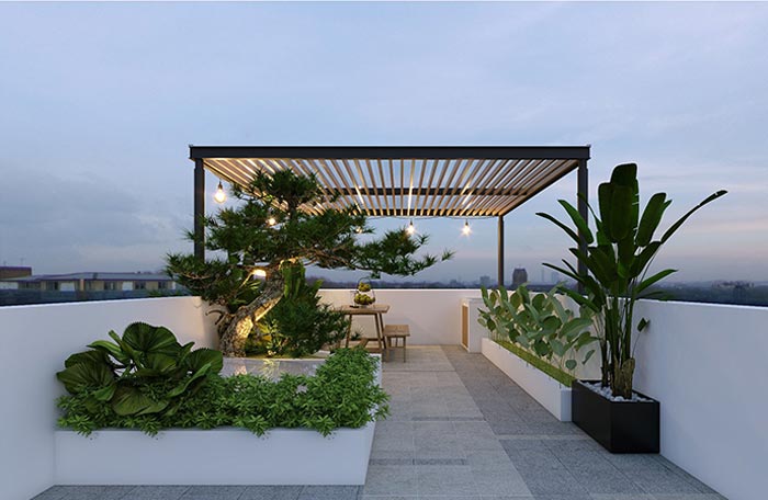 Mẫu tiểu cảnh cho sân vườn sân thượng