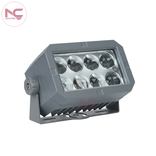 Mẫu Đèn Chiếu Điểm Thấu Kính Vuông Xám NCCDTKVX
