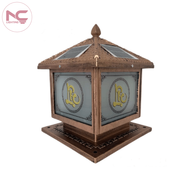 Mẫu Đèn Trụ Thư Pháp Năng Lượng Mặt Trời LNC-TC-06