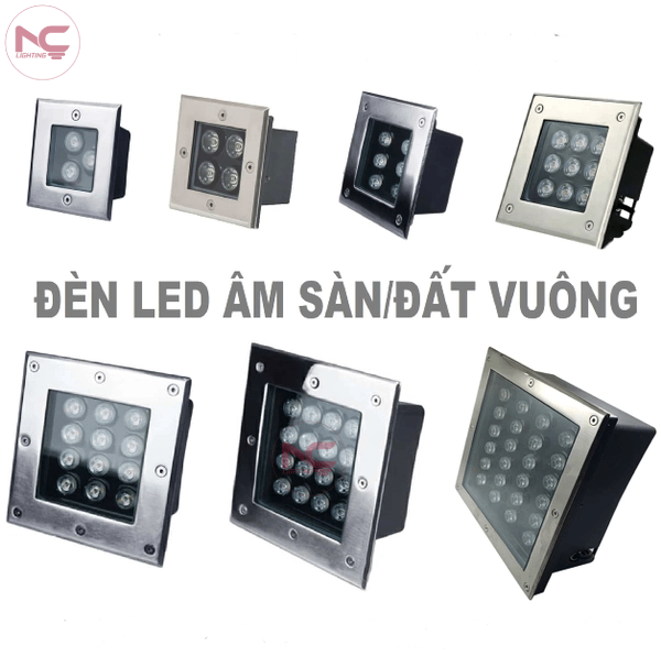 Một số mẫu Đèn Led Âm Đất Vuông ADV