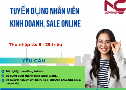 Tuyển Nhân viên kinh doanh, Sale online NC Lighting