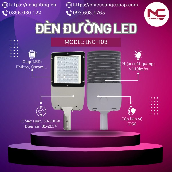 mô tả đèn đường led lnc103 mô tả đèn đường led lnc103