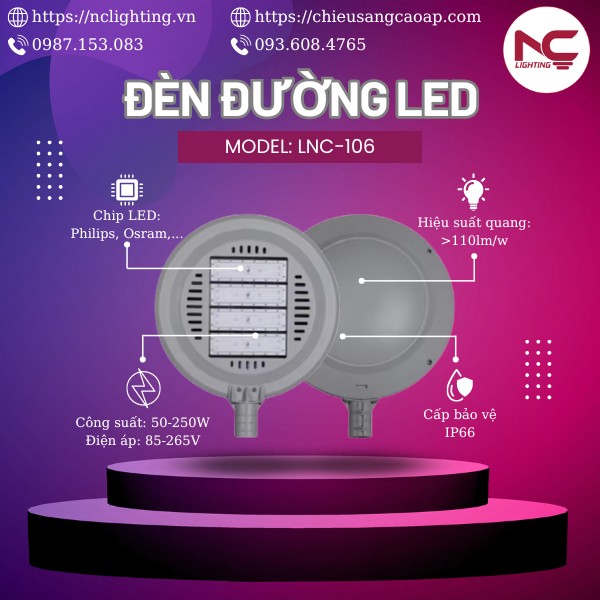 mô tả đèn đường LED LNC106