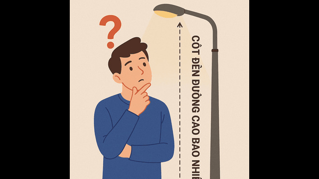Tìm hiểu trụ cao áp, cột đèn đường cao bao nhiêu mét? Giải đáp cột đèn đường cao bao nhiêu