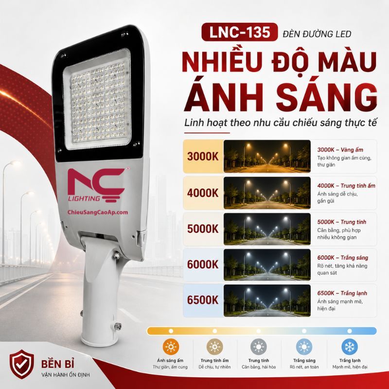 LNC-135 có nhiều màu ánh sáng