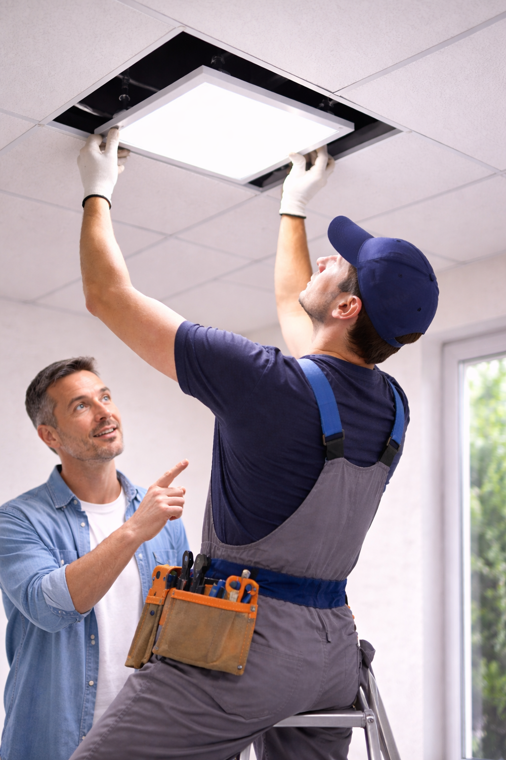 Cách lắp đặt đèn LED Panel âm trần đúng kỹ thuật và an toàn Nếu không có kinh nghiệm thì nên thuê thợ