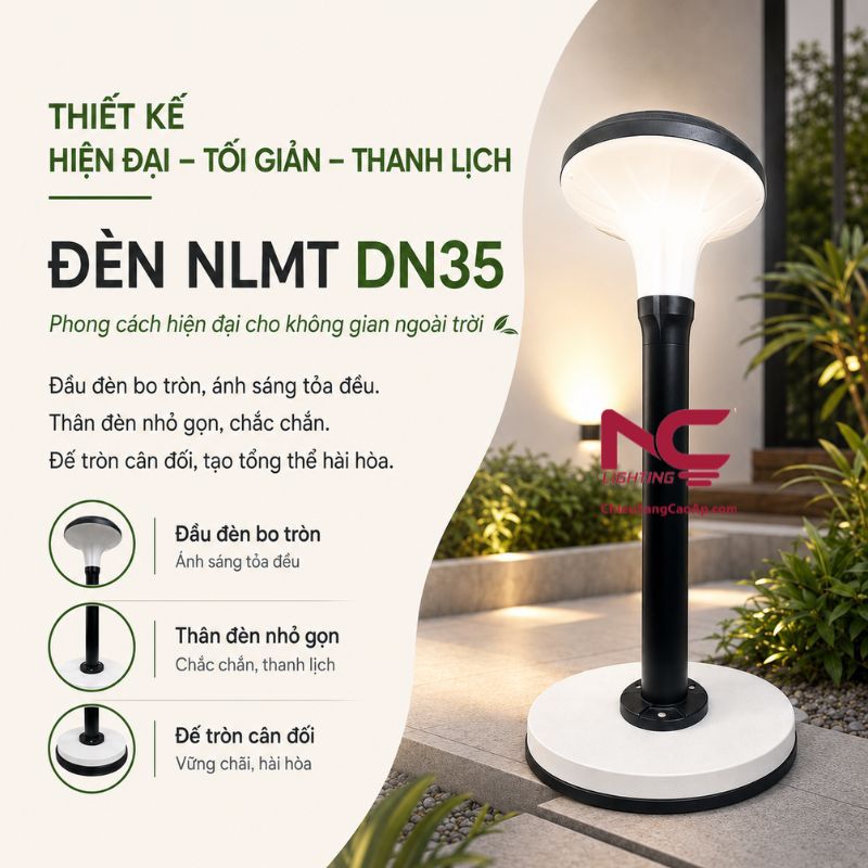 Đèn nấm NLMT DN35 Tổng quan về mẫu đèn nấm DN35