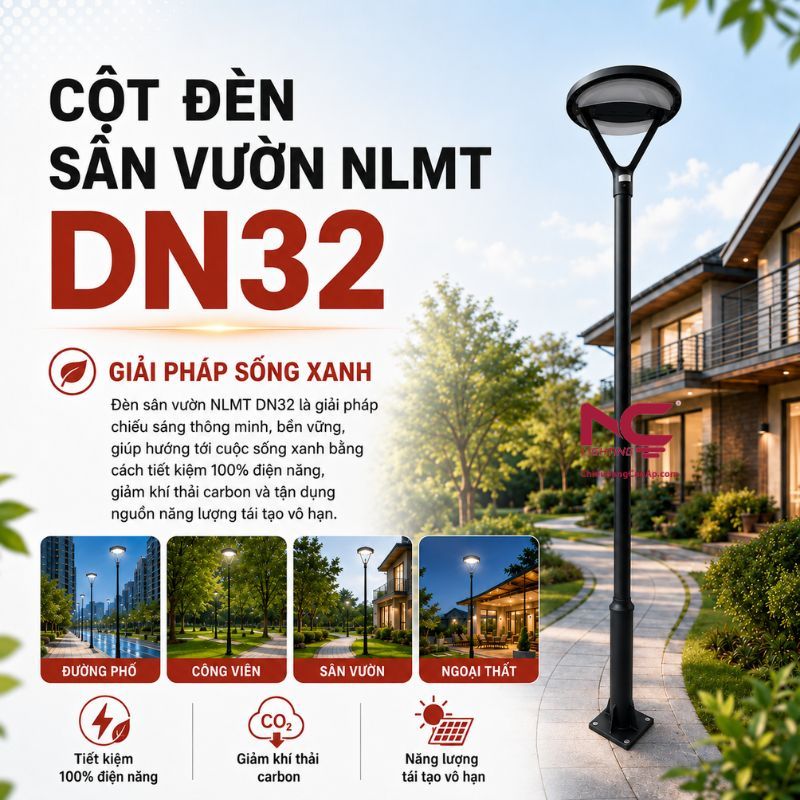 Cột đèn DN-32 có thể sử dụng ở nhiều nơi khác nhau