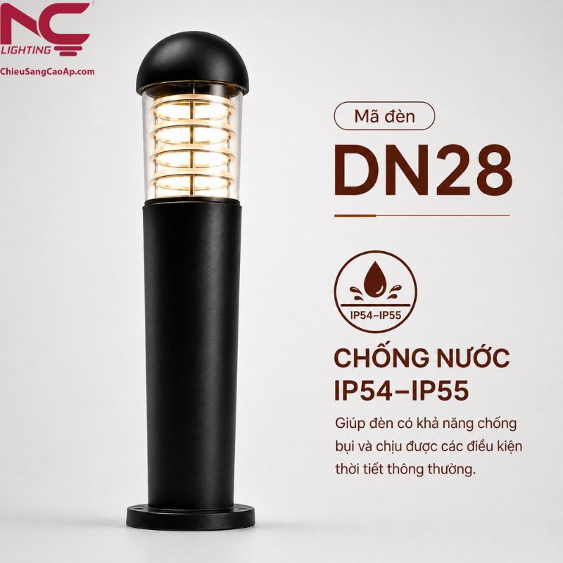 Đèn nấm sân vườn DN28 Đèn DN28 có khả năng chống nước rất tốt